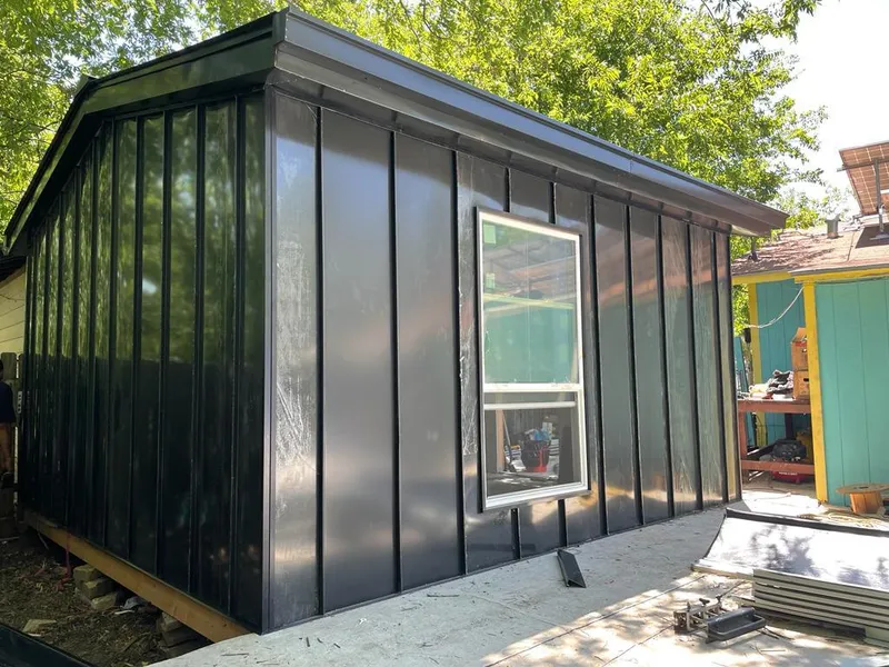 Black standing seam metal wall panels for Metal Roof Installation in Baldwin Park